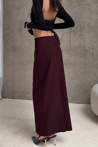 Elegant High-Waist Maxi Skirt