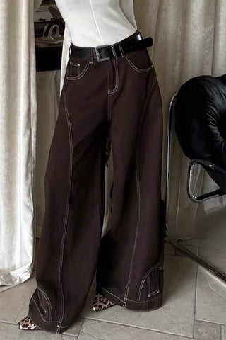 Chic Wide-Leg Denim Jeans