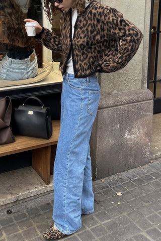 Chic Leopard Print Cardigan