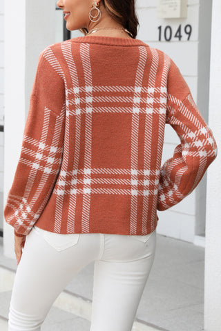 Plaid Patterned Sweater