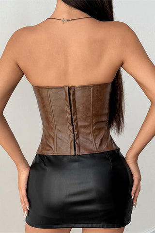 Lace-Up Corset Tank Top