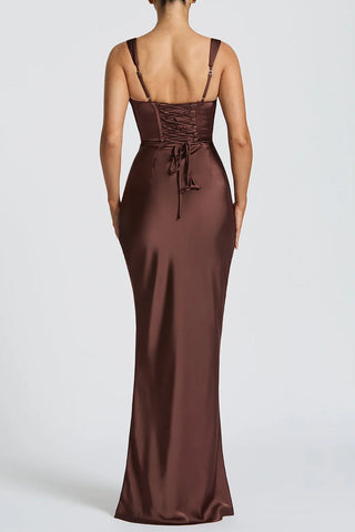 Sleeveless Draped Evening Gown