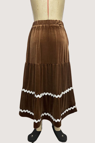 Tiered Skirt With Contrast Trim