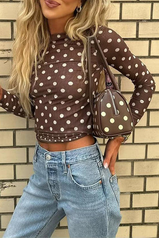 Polka Dot Long Sleeve Top