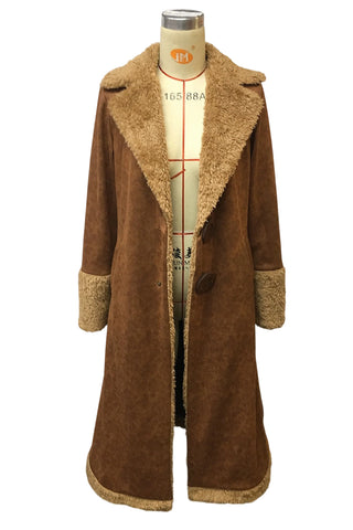Faux Fur Trim Longline Coat
