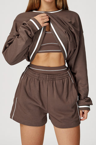 Elastic Waistband Athletic Shorts