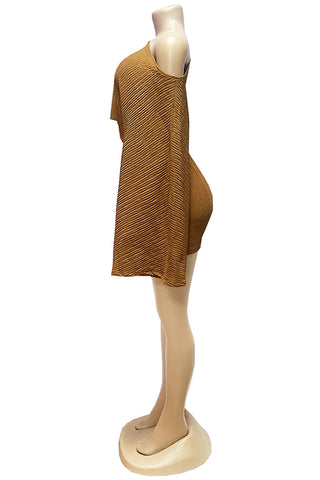 Asymmetric Skirt Set with Tie Detail