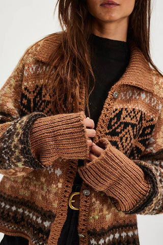 Patterned Knit Cardigan