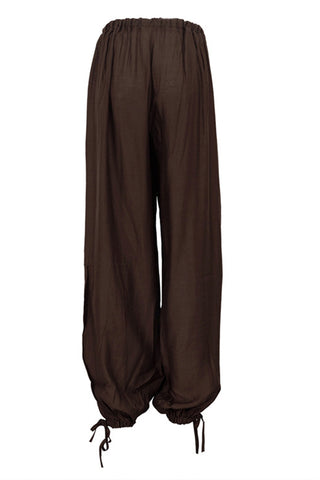 Relaxed Elastic Waist Casual Pants