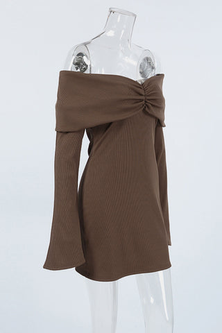 Off-Shoulder Knit Dress