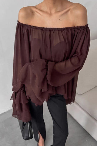 Off-Shoulder Ruffle Blouse