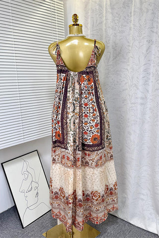 Boho Inspired Tie Strap Sundress