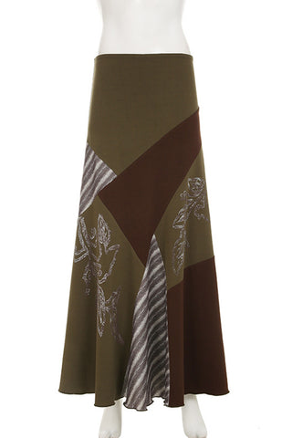 Patchwork Maxi Skirt