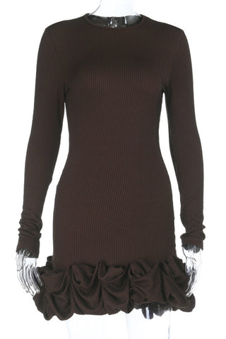Ruffle-Hem Casual Dress