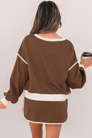 Relaxed Pullover and Skirt Set