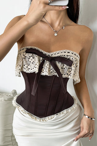 Lace Strapless Corset Top