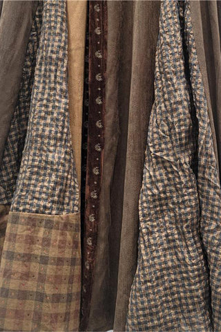 Patchwork Maxi Skirt with Elastic Waistband