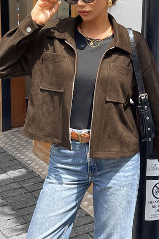 Zip-Front Casual Jacket