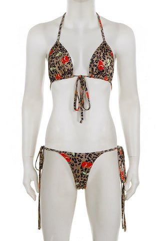 Trendy Tie-Front Bikini Set