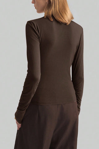Elegant Ruched Long Sleeve Top