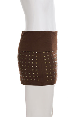 Studded Mini Skirt