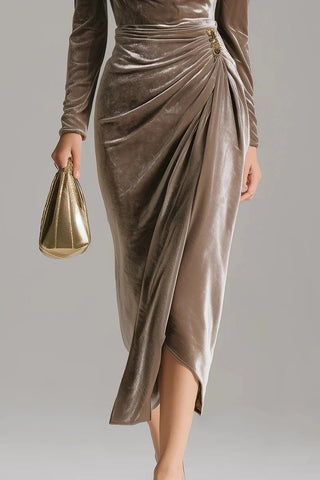 Elegant Draped Casual Dress