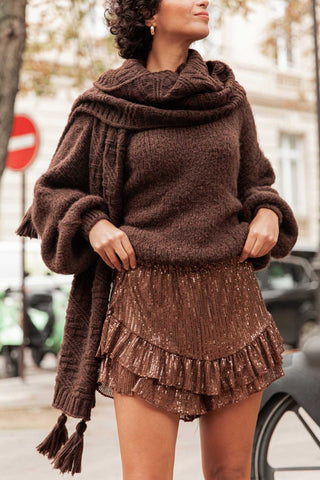 Chic Layered Mini Skirt with Ruffles