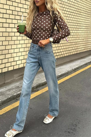 Polka Dot Long Sleeve Top