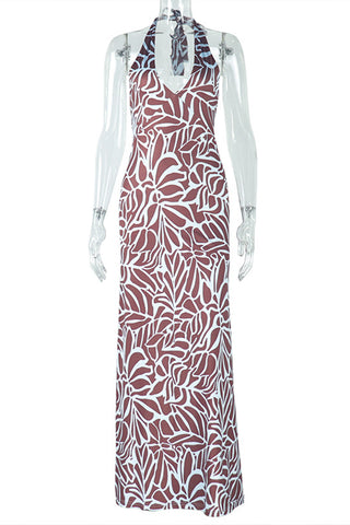 Halter-Neck Maxi Casual Dress
