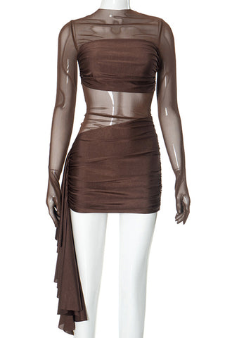 Elegant Mesh Evening Dress