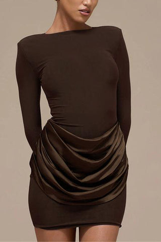 Draped Ruched Evening Dress