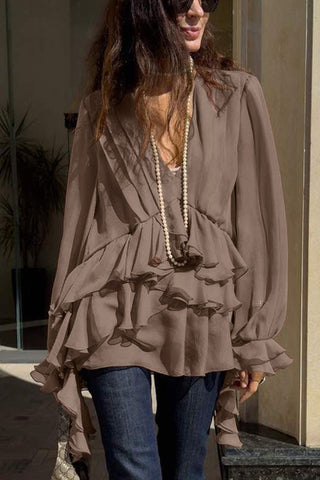 Ruffle Layered Blouse