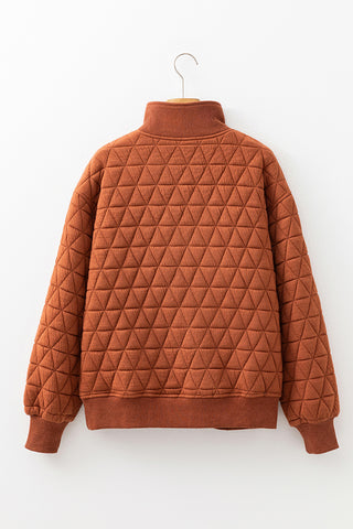 Quilted Half-Zip Sweatshirt
