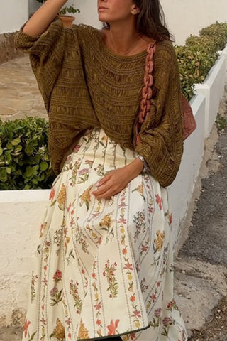 Relaxed Cable Knit Sweater