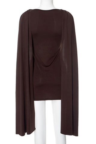 Draped Cape Casual Dress