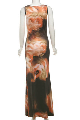 Sleeveless Maxi Casual Dress