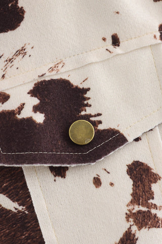 Chic Button-Front Printed Jacket