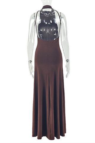 Sleeveless High-Neck Maxi Dress