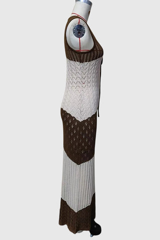 Striped Knit Cover-Up Dress