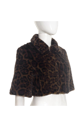 Cropped Leopard Print Jacket
