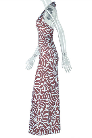 Halter-Neck Maxi Casual Dress