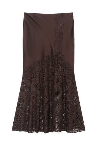 Elegant Lace-Trim Skirt