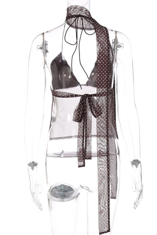 Polka Dot Halter Tank Top