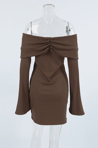 Off-Shoulder Knit Dress