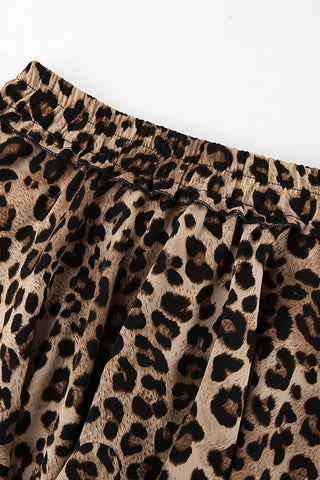 Flared Animal Print Mini Skirt