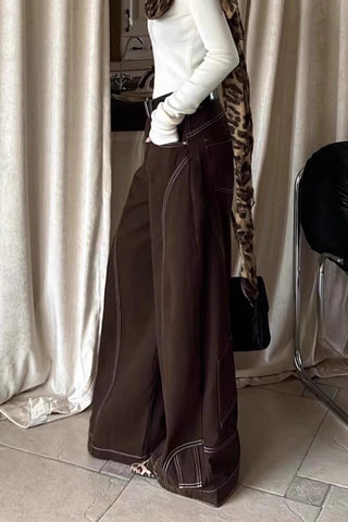 Chic Wide-Leg Denim Jeans