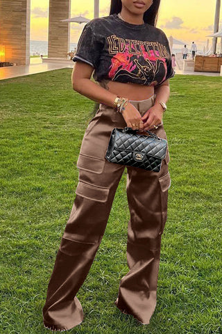 Graphic Tee with Casual Utility Pants