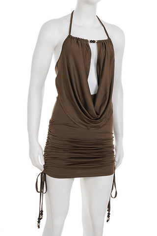 Halter Open-Back Casual Dress