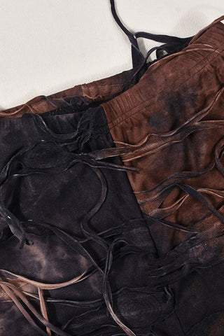 Distressed Fringe Casual Pants