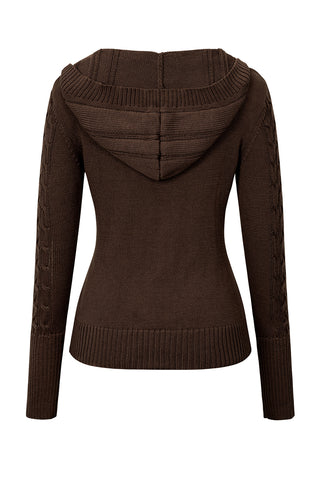 Cable Knit V-Neck Sweater